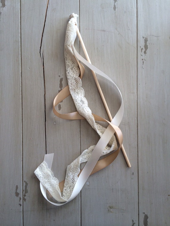 Wedding Ribbon Wands or Streamer- Birthday Party- Rustic Barn Wedding Ribbon Wands Wedding Decorations