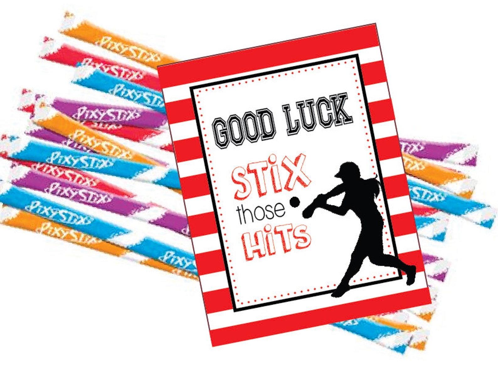 Softball Good Luck Favor Tags Softball Team Gifts Softball Etsy