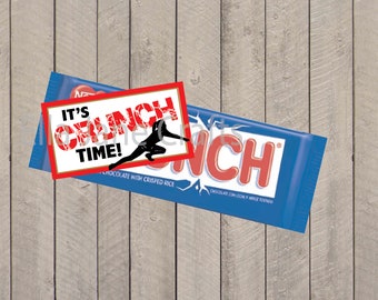 Volleyball Team Gift Tags, Volleyball Crunch Bar tag, Volleyball Team Gift, Crunch bar gift tag- PDF file INSTANT DOWNLOAD