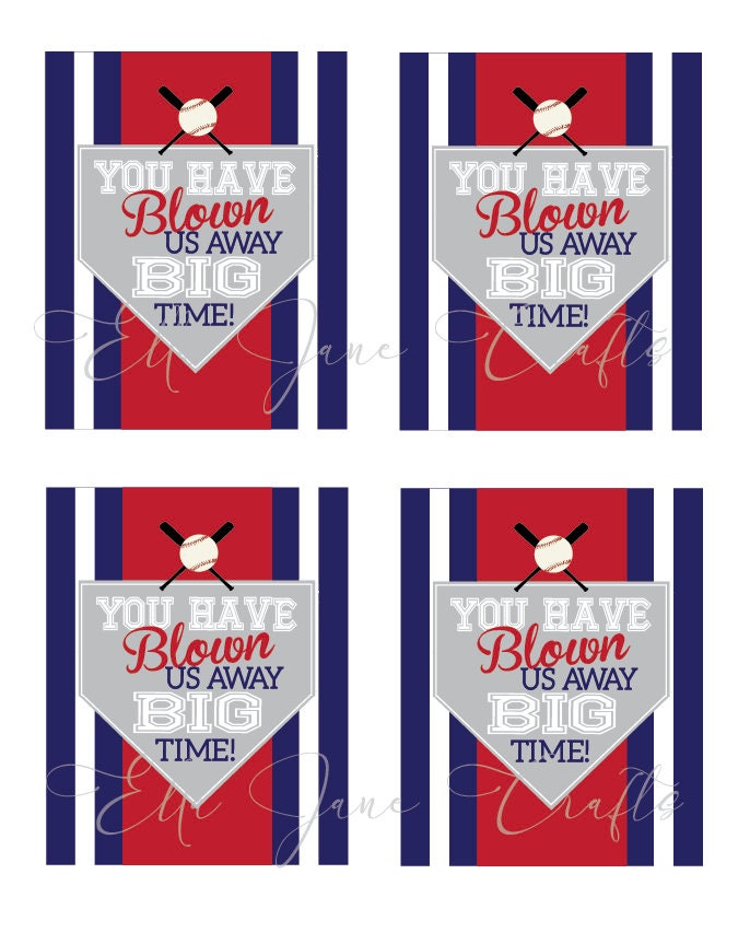 Baseball Good Luck Favor Tags Baseball Team Gifts Team Gifts Etsy