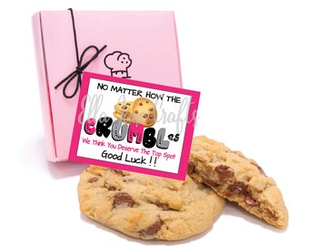 Team Gifts, Cheerleading Gifts, Good Luck Favor Tags- PDF file Instant Download Crumbl Cookie Gift Tag