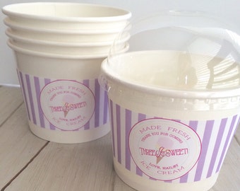 Labels Wraps for Ice Cream Hot or Cold Cups (PDF file)- Ice Cream Party, Ice Cream Birthday- Popcorn Cup Favor Cup Wraps, Sweet Shop Labels