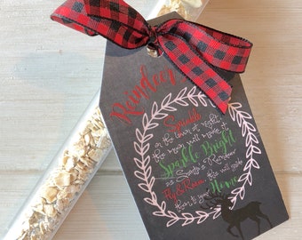 Reindeer Food for Kiddos on Christmas Eve- Christmas Party Favor- Test Tube Christmas Treats