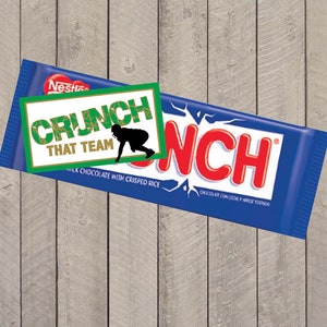 Team Geschenke, Crunch Candy Tag, Fußballteam Glück, Cheerleader Geschenkanhänger, Fußballanhänger, CUSTOMIZED- PDF Datei Crunch that Team