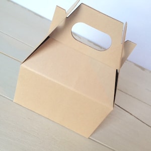Mini boîtes kraft à pignon, mini boîte à pignon 4 x 2-1/2 x 2-1/2 (12)- Boîte-cadeau de fête, Coffrets cadeaux pour mariage, Emballage cadeau
