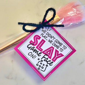 Tag regalo trucco, tag regalo Slay, tag maschera facciale, tag buona fortuna squadra, tag favore buona fortuna cheerleader, regalo di allegria - file PDF Download istantaneo