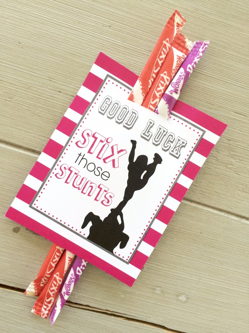 Cheerleading Good Luck Favor Tags Cheer Gifts PDF File Etsy