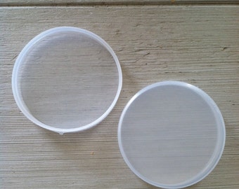 6 Lids for Glass Milk Jars- Frosted snap on lids