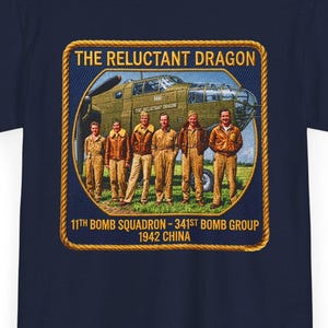 Reluctant Dragon Vintage Bomber Crew T-Shirt | 1942 China Air Force Patch