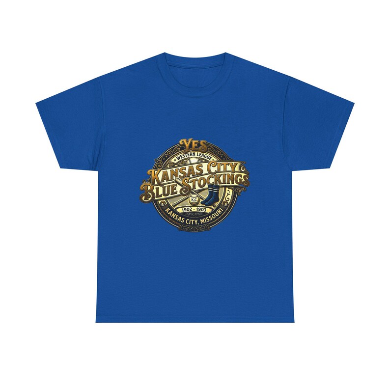Kansas City Blue Stockings Tee | Vintage Western Baseball League image 13