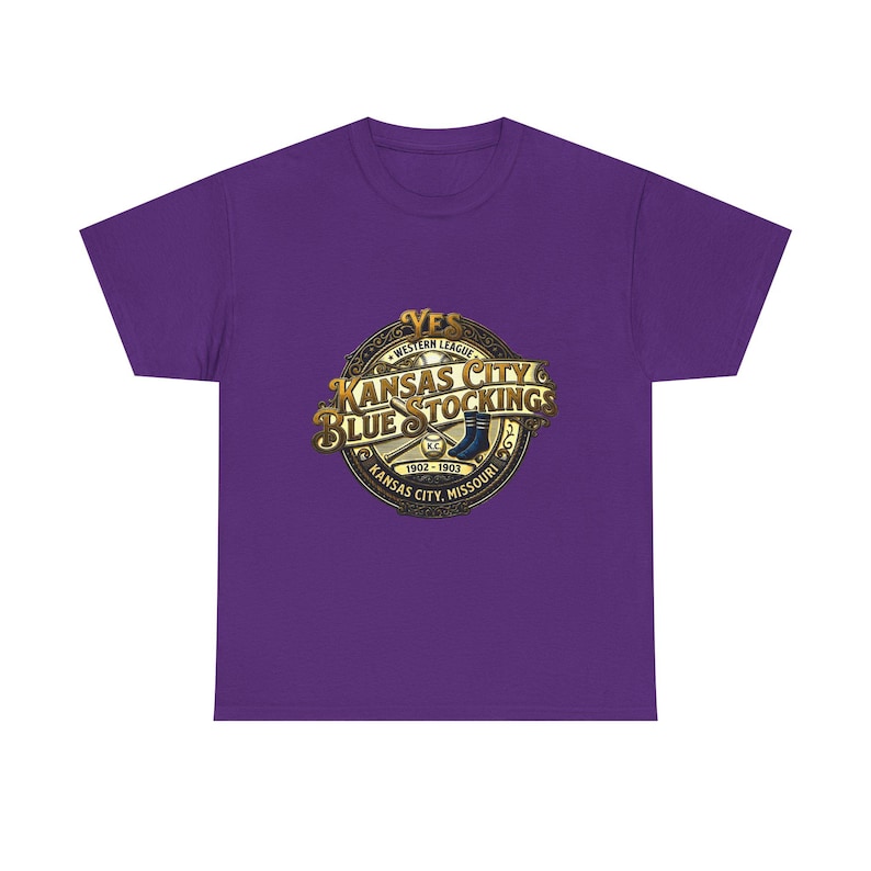 Kansas City Blue Stockings Tee | Vintage Western Baseball League image 15