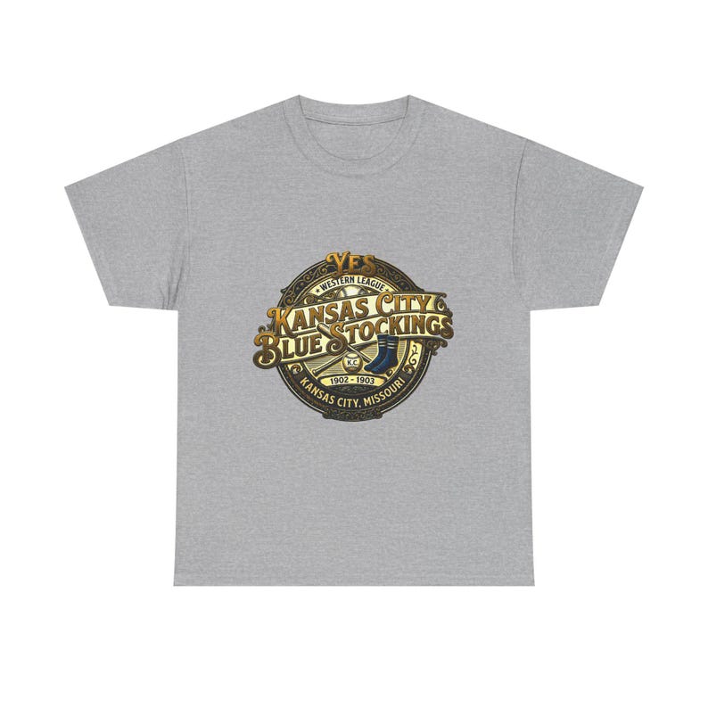 Kansas City Blue Stockings Tee | Vintage Western Baseball League image 5