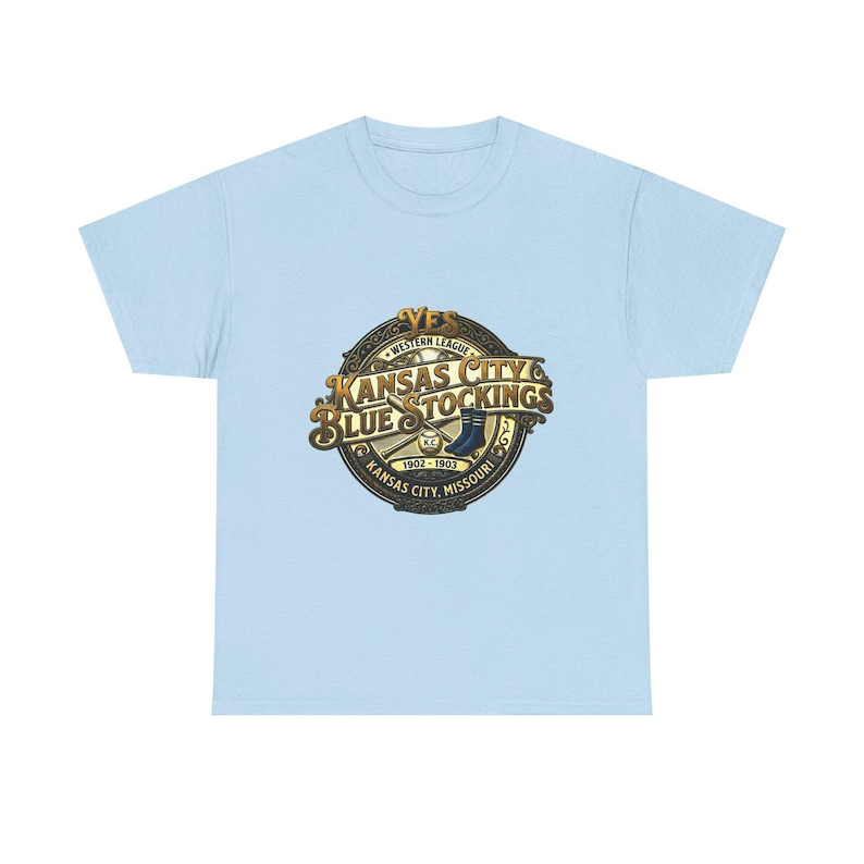 Kansas City Blue Stockings Tee | Vintage Western Baseball League image 11