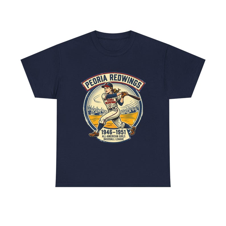 Peoria Redwings AAGPBL Tee | 1946-1951 Vintage Team Logo image 6