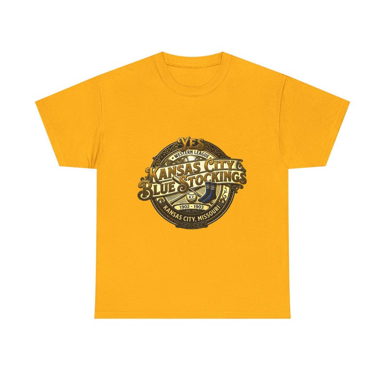 Kansas City Blue Stockings Tee | Vintage Western Baseball League image 6
