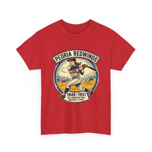 Peoria Redwings AAGPBL Tee | 1946-1951 Vintage Team Logo image 7