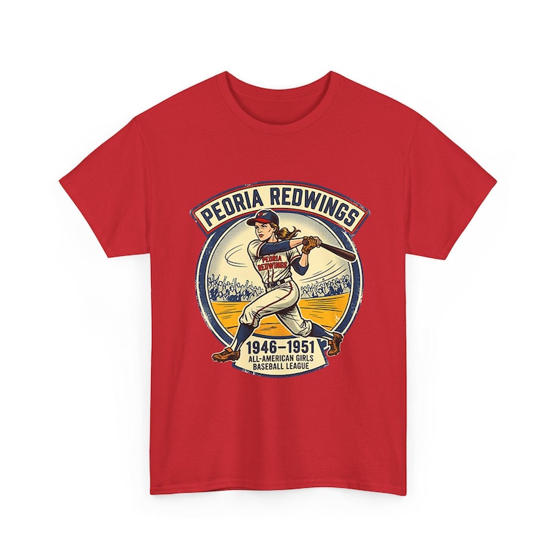 Peoria Redwings AAGPBL Tee | 1946-1951 Vintage Team Logo image 7