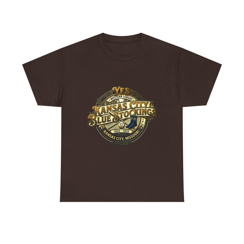 Kansas City Blue Stockings Tee | Vintage Western Baseball League image 8
