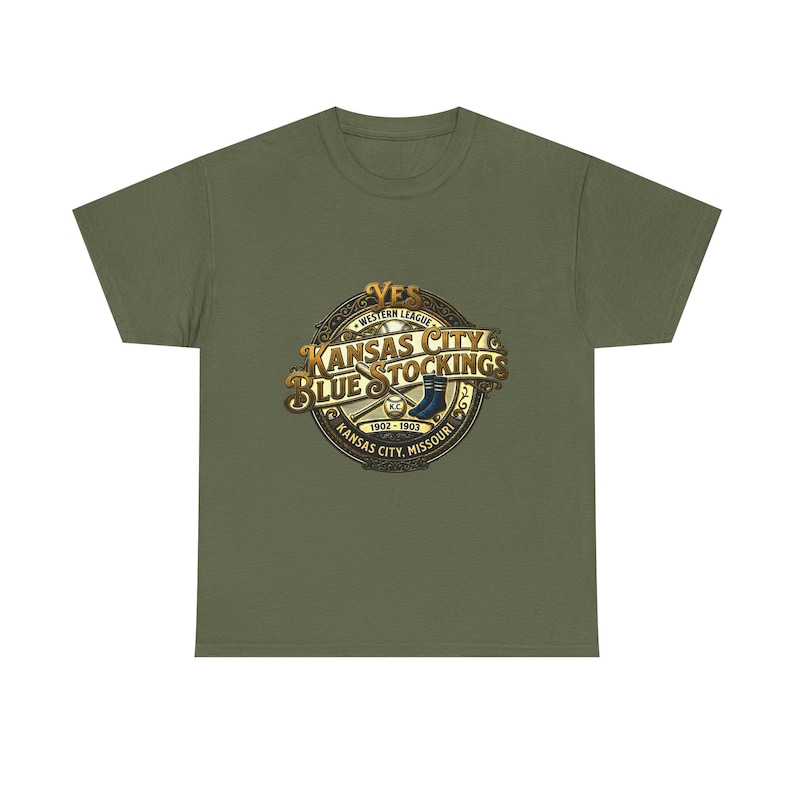Kansas City Blue Stockings Tee | Vintage Western Baseball League image 9