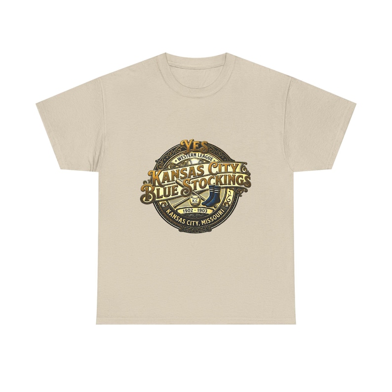 Kansas City Blue Stockings Tee | Vintage Western Baseball League image 4