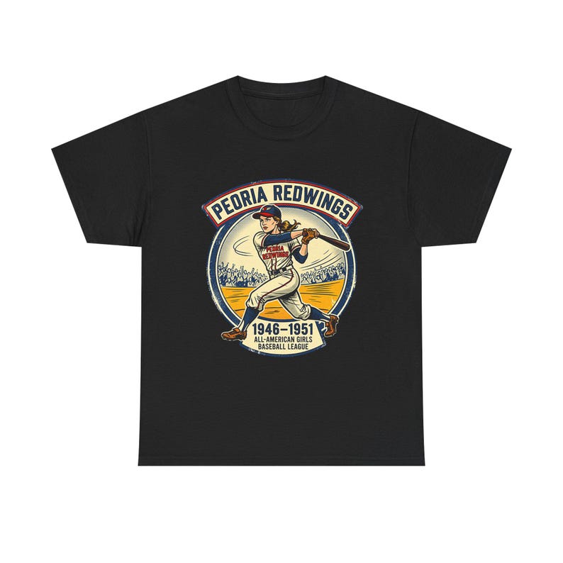 Peoria Redwings AAGPBL Tee | 1946-1951 Vintage Team Logo image 3