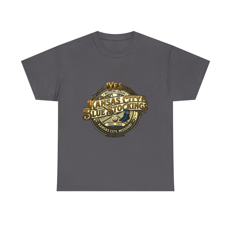 Kansas City Blue Stockings Tee | Vintage Western Baseball League image 12