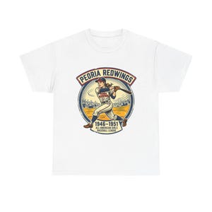 Peoria Redwings AAGPBL Tee | 1946-1951 Vintage Team Logo image 2