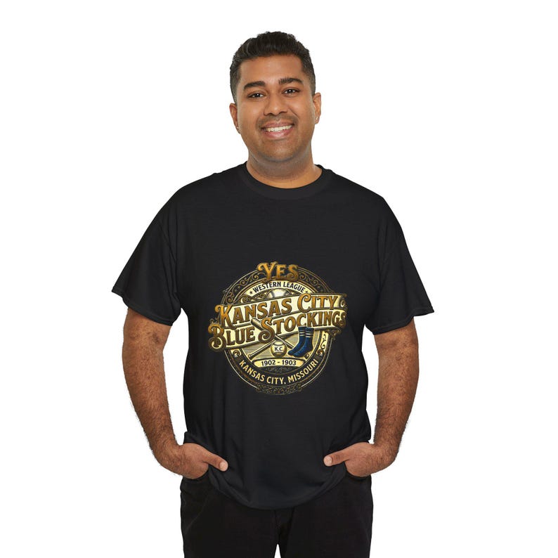 Kansas City Blue Stockings Tee | Vintage Western Baseball League image 18
