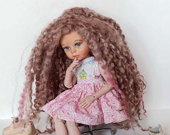 Long hair doll wig 8" for Paola Reina Doll 32cm curly natural long hair, ready to ship