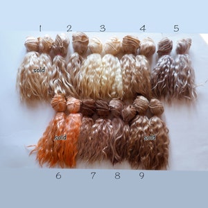 Mohair 2 meter gewebt. Angora Premium Mohair Puppenhaar. Organic Weft Mohair Locken lockiges Reborn Haar Mohair Perücke bjd Perücke, laFiabarussa Italien Bild 2