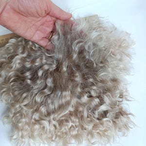 Doll Hair blonde Mohair locks  curly hair goat skin for reroot Reborn blythe pullip pukifee lati. lafiabarussa