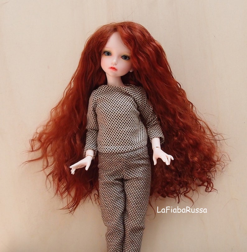 Mohair 2 meter gewebt. Angora Premium Mohair Puppenhaar. Organic Weft Mohair Locken lockiges Reborn Haar Mohair Perücke bjd Perücke, laFiabarussa Italien Bild 7