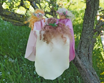 Fairy Spring/Summer mobile Waldorf Art Spring dance girl doll Waldorf Inspired figurines | Spring flower faires