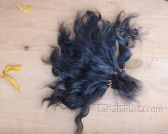 Natural gray 22 gr premium mohair doll hair for reborn doll, Bjd, Blythe, Paola Reina best angora reroot fiber, pullip pukifee lati dolls