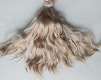 Blonde premium mohair N2408 doll hair for reborn doll, Bjd, Blythe, Paola Reina best angora reroot fiber, By LaFiabaRussa