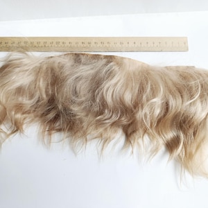 Doll Hair blonde Mohair locks  curly hair goat skin for reroot Reborn blythe pullip pukifee lati. lafiabarussa