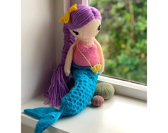 Mermaid dolly- Knitting Pattern PDF