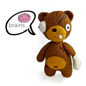 zOombear the zombie bear - Knitting Pattern PDF