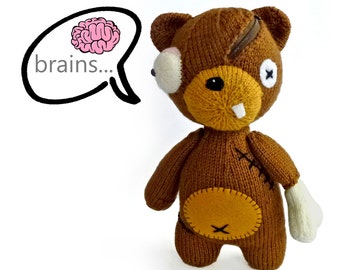 zOombear the zombie bear - Knitting Pattern PDF