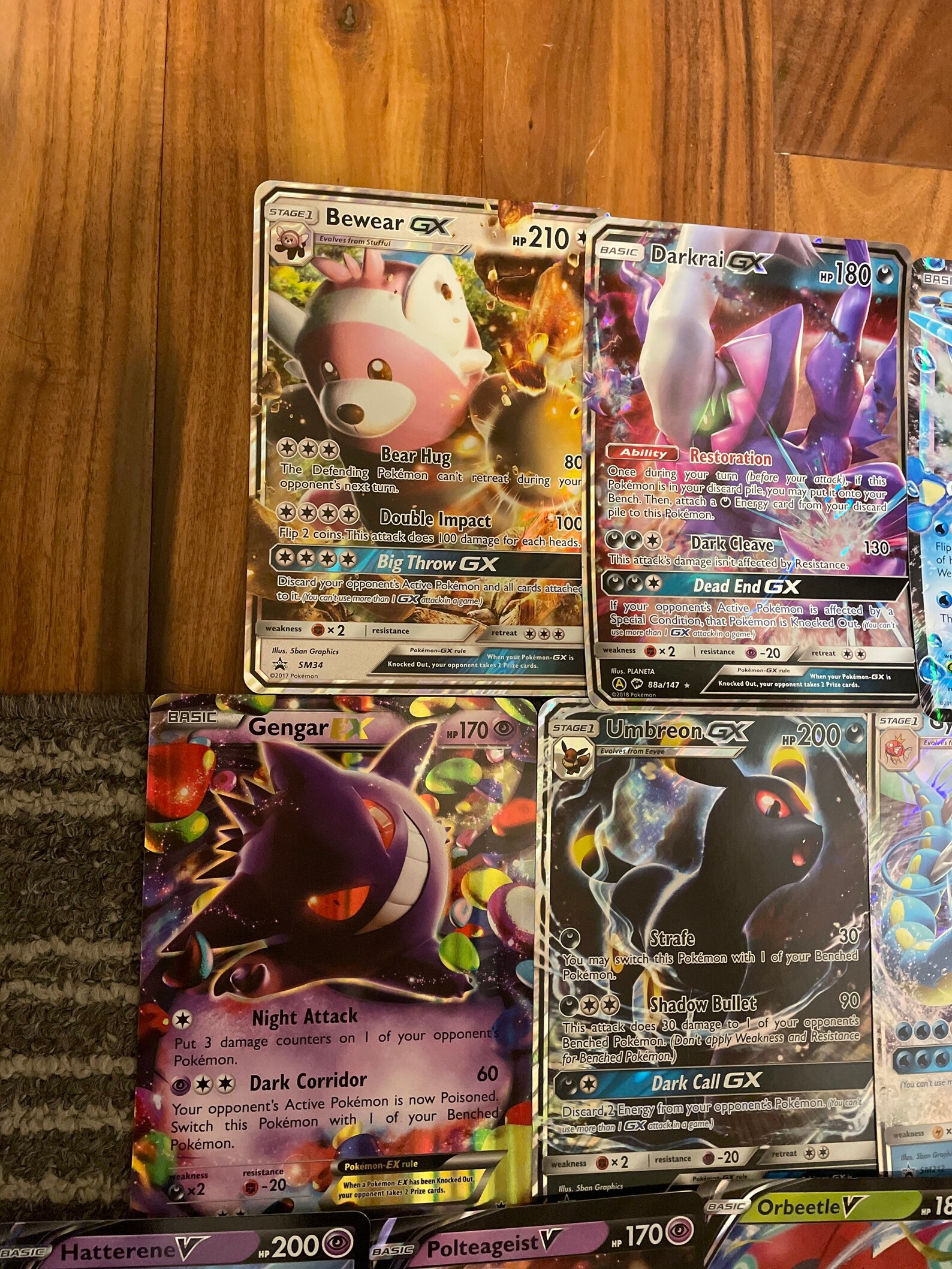 Jumbo Pokémon Cards gengar Gyarados umbreon tapu koko dubwool Etsy