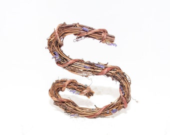 Boho Cake Topper, Custom Wedding Cake Topper, Shabby Chic Grapevine Initial, Personalized Cake Topper, Wedding Decor, Barn Wedding, Vineyard