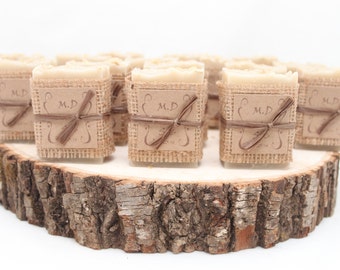 20 Rustic Soap Favors, Bridal Shower, Baby Shower, Wedding Favors, Handmade, Personalized, Mini Artisan Soap Favors, From My Shower to Yours