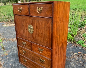 Vintage Henredon Pan Asian Chest of Drawers, Mid Century Bedroom Furniture