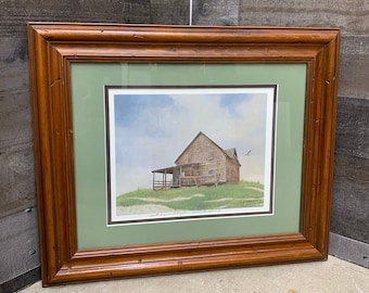 1975 Wellington Ward Jr Artist Signed Print, Framed Cottage Home Decor, Beach Lover Gift