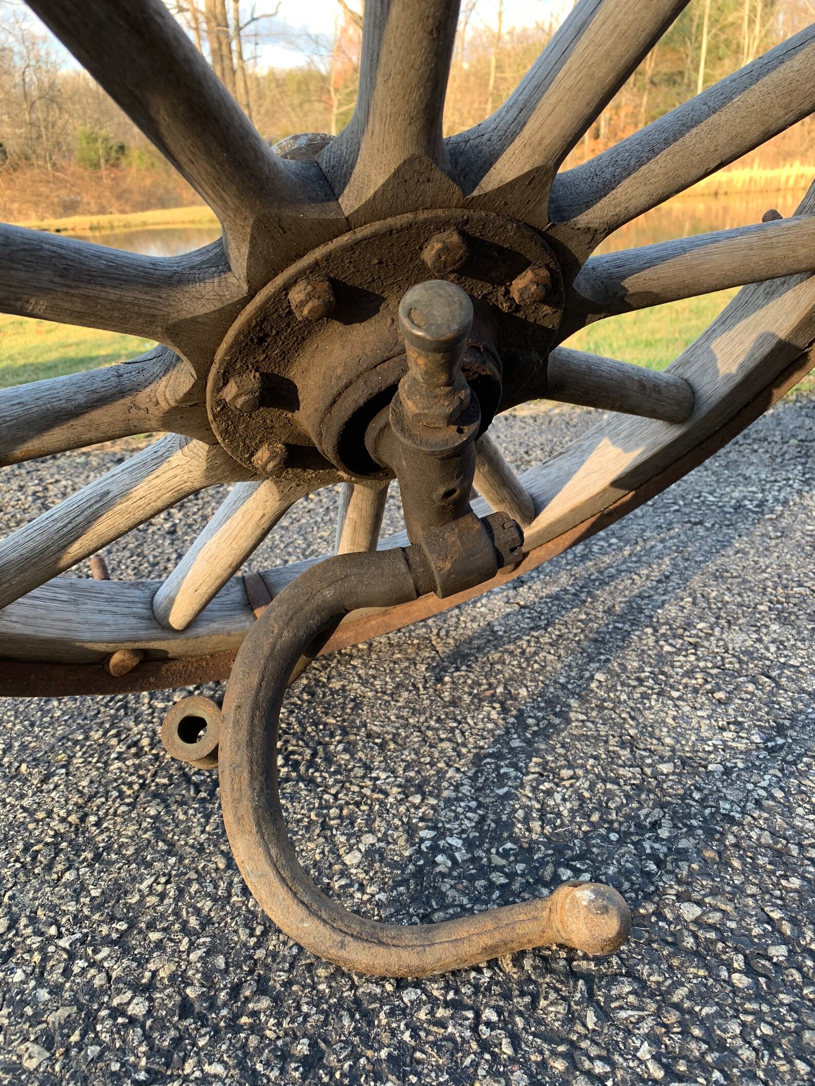 Antique Buick Wheel Wood Spoke Steel Rim Hubcap Rare Old Auto Etsy