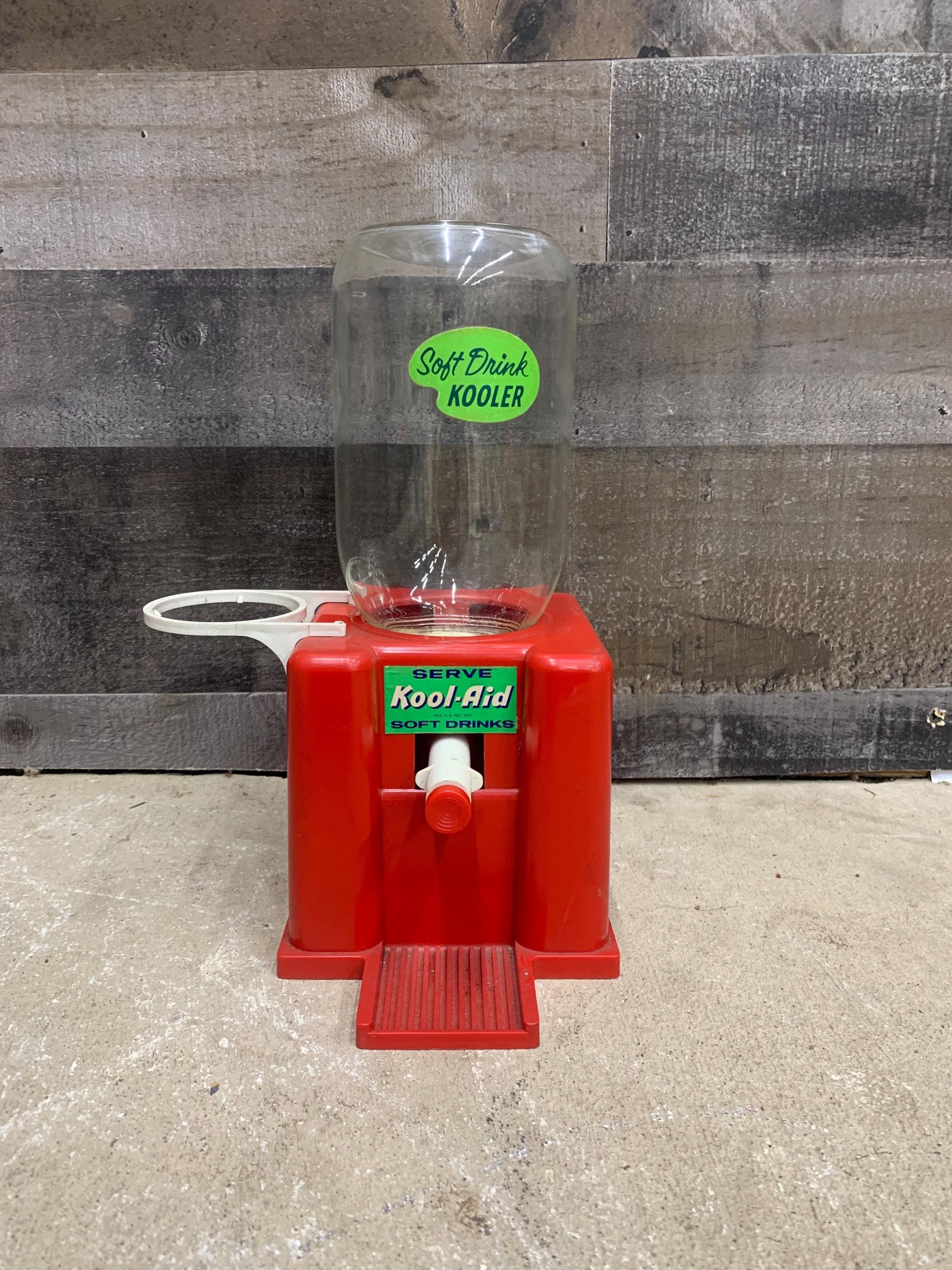 Vintage Kool-aid Kooler: 1960s Red Kitchen Decor With Cup
