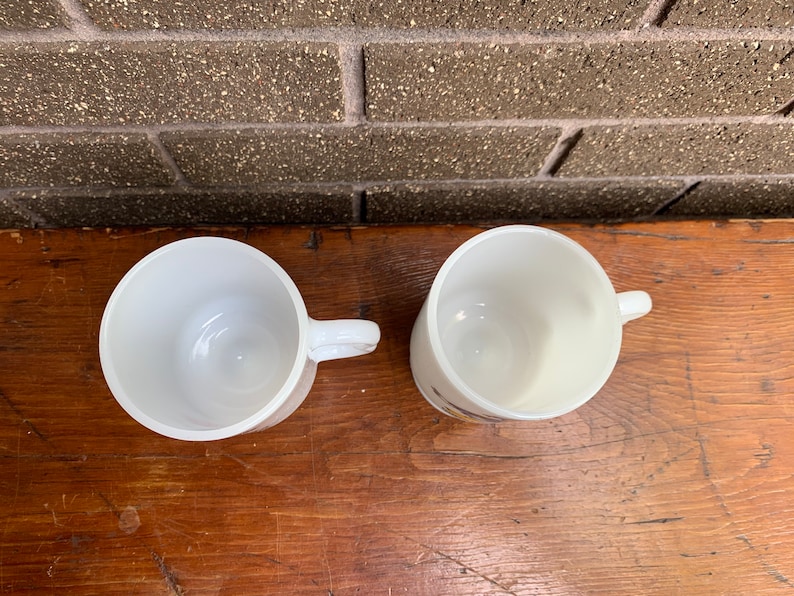 Vintage Mickey Mouse & Donald Duck Milk Glass Mugs, Walt Disney Productions bild 6