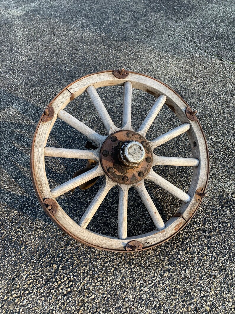 Antique Buick Wheel Wood Spoke Steel Rim Hubcap Rare Old Auto Etsy