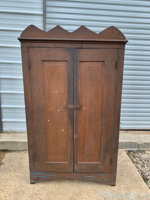 Antique Primitive Jelly Cupboard Solid Wood Rustic Storage Etsy