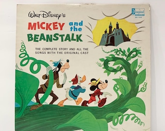 Walt Disney's Mickey and the Beanstalk Vinyl Record, 1963 Disneyland DQ-1248